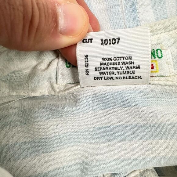 Georges Marciano for SOON Denim Striped Shirt Size 1 Made In USA Vintage 80s 90s - Picture 4 of 7
